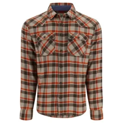 Simms Santee Flannel Stone Shadow Box Plaid - Your Premium Fishing Gear Store Rods Lines Baits Accessories* Fishing Line
