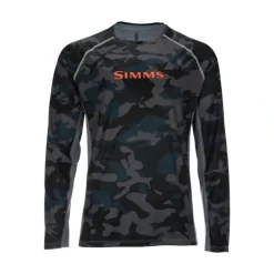 Simms SolarVent Crew - Woodland Camo Storm - Your Premium Fishing Gear Store Rods Lines Baits Accessories* Shop All