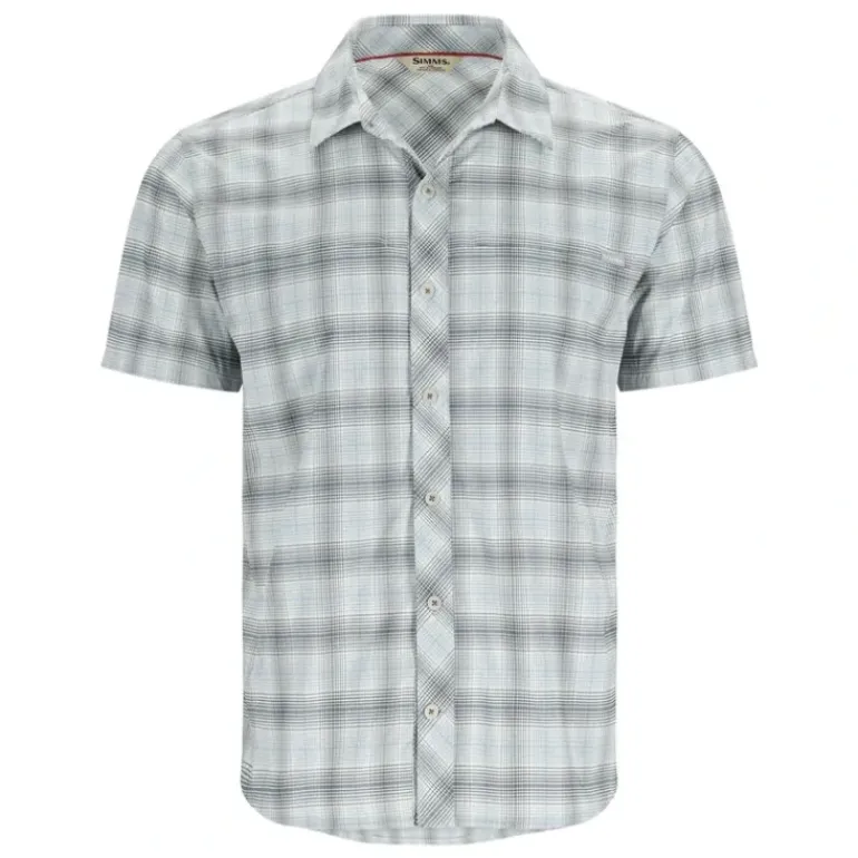 Simms Stone Cold SS Shirt Steel Blue/Storm Ombre Plaid - Your Premium Fishing Gear Store Rods Lines Baits Accessories* Shop All
