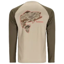 Simms Tech Tee Artist Series Bass/Stone/Dark Stone - Your Premium Fishing Gear Store Rods Lines Baits Accessories* Shop All