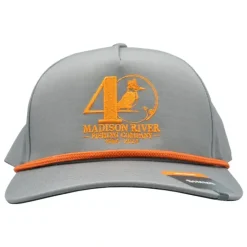 Simms 40th Logo Captain's Cap Slate Orange Logo - Your Premium Fishing Gear Store Rods Lines Baits Accessories* Shop All