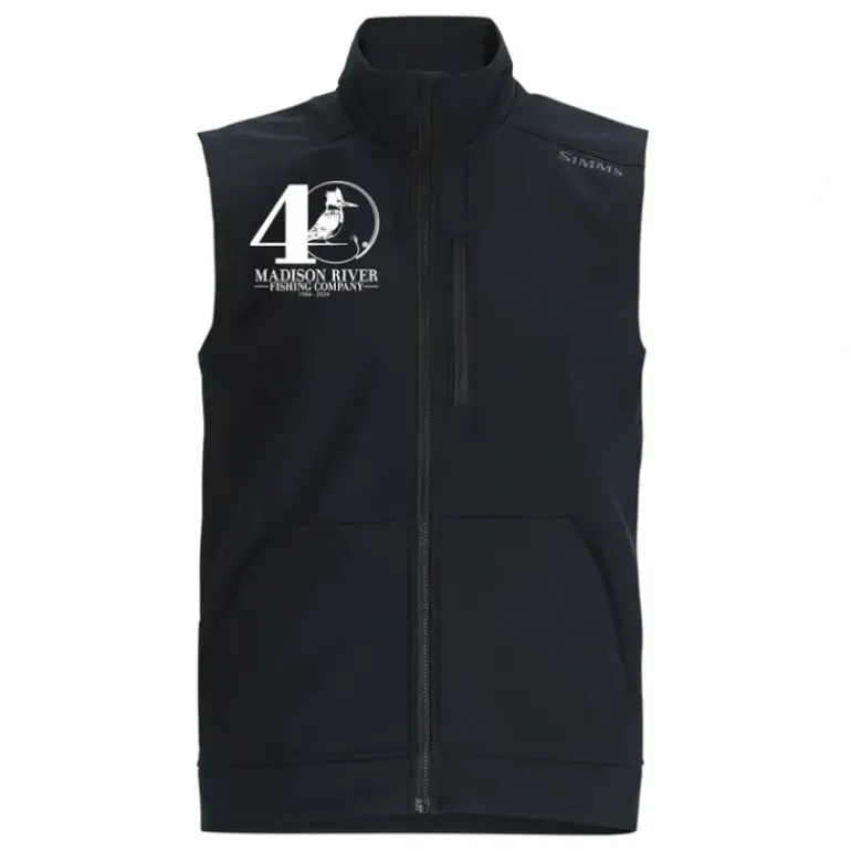 Simms 40th Logo Rogue Vest Black - Your Premium Fishing Gear Store Rods Lines Baits Accessories* Shop All