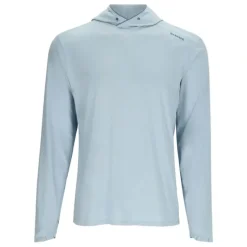 Simms 40th Logo SolarFlex Hoody Steel Blue Heather - Your Premium Fishing Gear Store Rods Lines Baits Accessories* Shop All