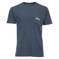 Simms Two Tone Pocket Tee Navy Heather - Your Premium Fishing Gear Store Rods Lines Baits Accessories* Shop All