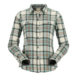 Simms Womens Santee Flannel Shirt Seafoam Camp Plaid - Your Premium Fishing Gear Store Rods Lines Baits Accessories* Shop All