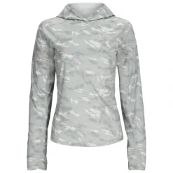 Simms Women's Simms Challenger Solar Hoody Ghost Camo Sterling - Your Premium Fishing Gear Store Rods Lines Baits Accessories* Shop All