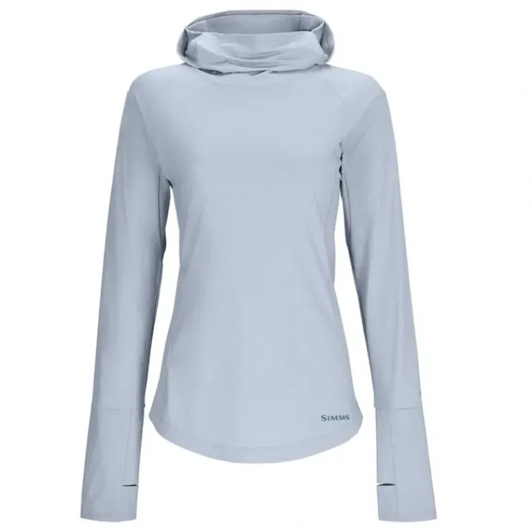 Simms Women's SolarFlex Cooling Hoody Steel Blue - Your Premium Fishing Gear Store Rods Lines Baits Accessories* Shop All