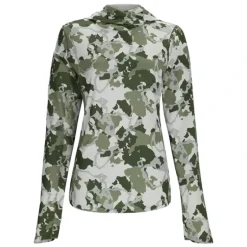 Simms Women's SolarFlex Hoody Regiment Camo Clover - Your Premium Fishing Gear Store Rods Lines Baits Accessories* Shop All
