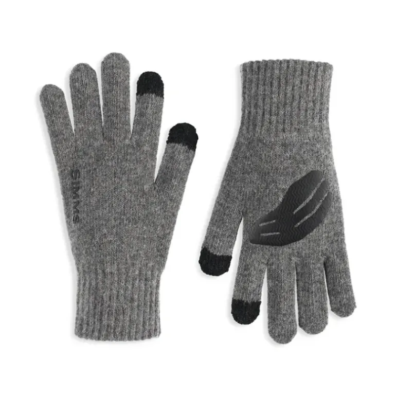 Simms Wool Full Finger Glove Steel - Your Premium Fishing Gear Store Rods Lines Baits Accessories* Shop All