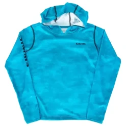 Simms Youth Solar Tech Hoody - Daze Camo Pool - Your Premium Fishing Gear Store Rods Lines Baits Accessories* Shop All