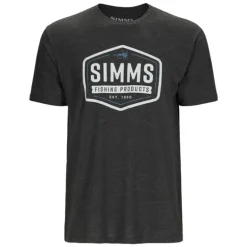 Simms Fly Patch T-Shirt Charcoal Heather - Your Premium Fishing Gear Store Rods Lines Baits Accessories* Fly Fishing
