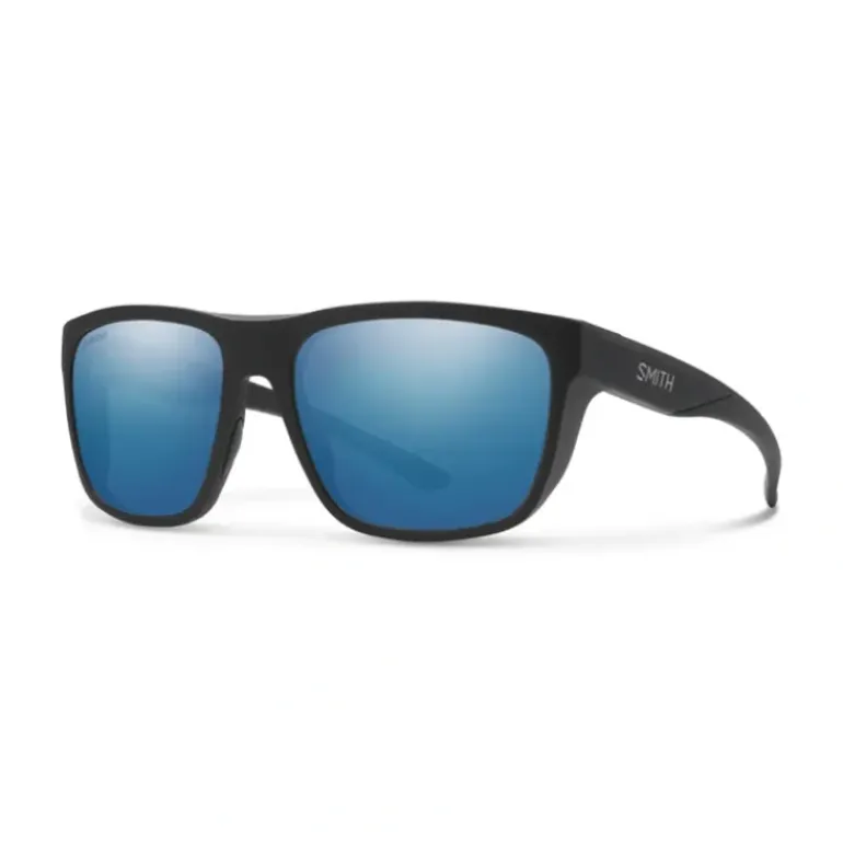Smith Barra Sunglasses Matte Black ChromaPop Glass Polarized Blue Mirror - Your Premium Fishing Gear Store Rods Lines Baits Accessories* Shop All