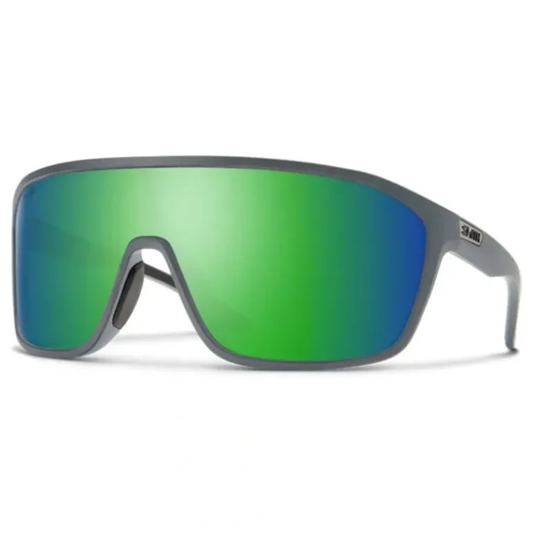 Smith Boomtown Sunglasses Matte Cement ChromaPop Polarized Green Mirror - Your Premium Fishing Gear Store Rods Lines Baits Accessories* Shop All