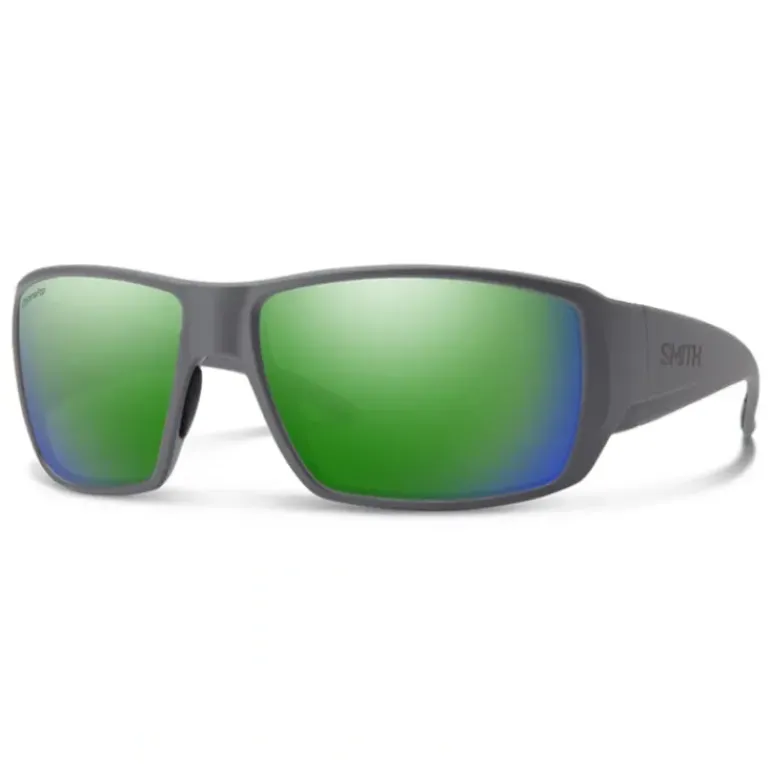 Smith Guide's Choice Sunglasses Matte Cement ChromaPop Polarized Green Mirror - Your Premium Fishing Gear Store Rods Lines Baits Accessories* Shop All