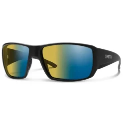 Smith Guide's Choice Sunglasses Matte Black ChromaPop Glass Polarchromic Yellow Blue Mirror - Your Premium Fishing Gear Store Rods Lines Baits Accessories* Shop All