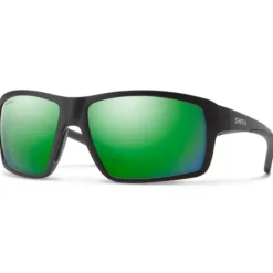 Smith Hookshot Sunglasses Matte Black ChromaPop Polarized Green Mirror - Your Premium Fishing Gear Store Rods Lines Baits Accessories* Shop All
