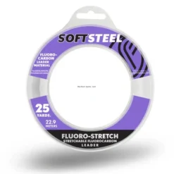Soft Steel Fluoro-Stretch Stretchable Fluorocarbon Leader 25yd Spool - Your Premium Fishing Gear Store Rods Lines Baits Accessories* Shop All