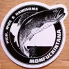 Statriot Designs High Wide & Handsome Trout Kiss Cut Sticker - Your Premium Fishing Gear Store Rods Lines Baits Accessories* Shop All