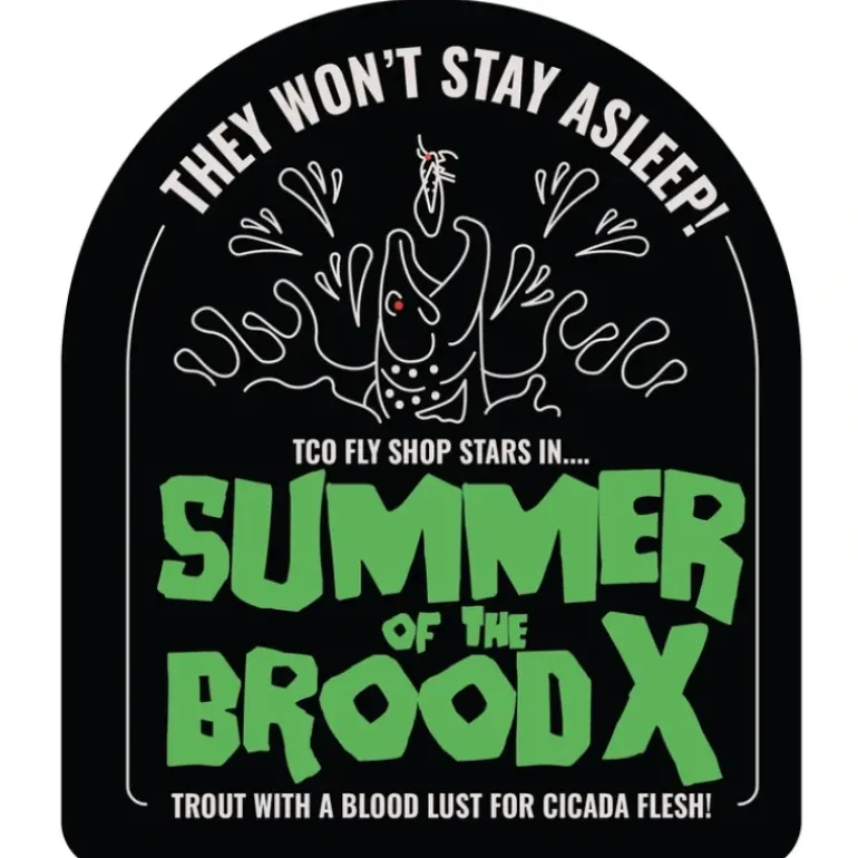 Summer of the Brood X Sticker - Your Premium Fishing Gear Store Rods Lines Baits Accessories* Shop All