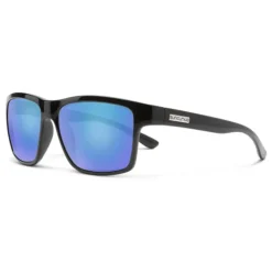 Suncloud A-Team Sunglasses Black Polar Blue Mirror - Your Premium Fishing Gear Store Rods Lines Baits Accessories* Shop All