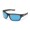 Suncloud Cover Sunglasses Matte Black Polarized Blue Mirror - Your Premium Fishing Gear Store Rods Lines Baits Accessories* Shop All
