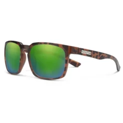 Suncloud Hundo Sunglasses Matte Tortoise Polar Green Mirror - Your Premium Fishing Gear Store Rods Lines Baits Accessories* Shop All