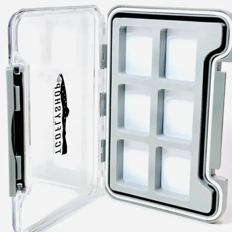 TCO Fly Box - Med Waterproof 6 compt thin box - Your Premium Fishing Gear Store Rods Lines Baits Accessories* Fly Fishing