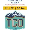 TCO Hand Tied Harvey Slack Leader 12' 5X - Your Premium Fishing Gear Store Rods Lines Baits Accessories^ Clearance