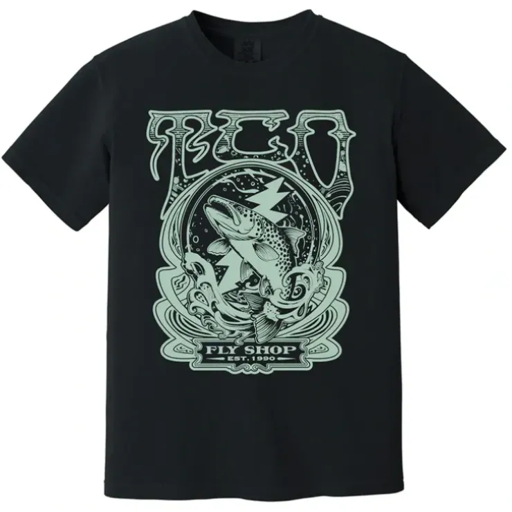 TCO Logo T-Shirt - Trippy Rising Trout - Your Premium Fishing Gear Store Rods Lines Baits Accessories^ Clearance
