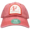 40th Logo Hat Weathered Red w/Printed Front Patch - Your Premium Fishing Gear Store Rods Lines Baits Accessories^ Best Sale