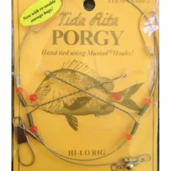Tide Rite Hand Tied Beaded Gold Baitholder Porgy Rigs, Mustad Long Shank Hook, Size 2 - Your Premium Fishing Gear Store Rods Lines Baits Accessories^ Online