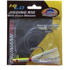 Tsunami Jigging Rig with Glass Minnow Lure - Your Premium Fishing Gear Store Rods Lines Baits Accessories^ Store