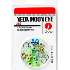 VMC UV Neon Moon Eye Jig, 1/16oz, 10pk - Your Premium Fishing Gear Store Rods Lines Baits Accessories^ Clearance