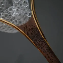 XL 18"x14" - Brown Trout Engraved - Natural Fly Fishing Traditional Landing Net - Your Premium Fishing Gear Store Rods Lines Baits Accessories^ Sale