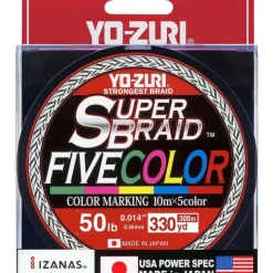 Yo-Zuri SuperBraid Braided Line, 330yd, Five Color - Your Premium Fishing Gear Store Rods Lines Baits Accessories^ Cheap